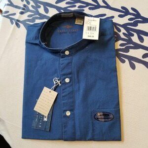 East Island Indian Blue Man's Button Down Shirt
